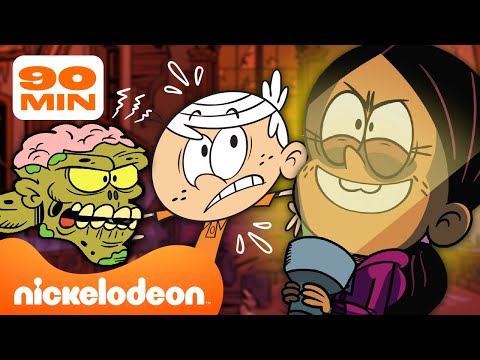 Capa de Loud House | 90 MINUTOS dos Momentos MAIS ASSUSTADORES de The Loud House 😱 | Nickelodeon