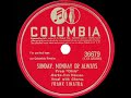 1943 HITS ARCHIVE: Sunday Monday Or Always - Frank Sinatra (a cappella) (78 single version)