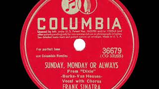 1943 HITS ARCHIVE: Sunday Monday Or Always - Frank Sinatra (a cappella) (78 single version)