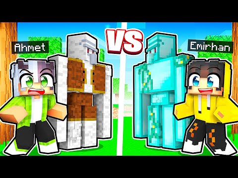 Minecraft: Fakir Golem vs Zengin Golem, Hangisi Hayatta Kalacak? 🤩