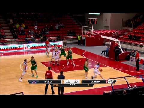 ABA Liga 2014/15, Round 21 highlights: Igokea - Union Olimpija (07.02.2015)