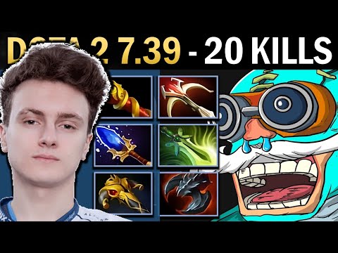 Gyrocopter Gameplay Miracle with 20 Kills and Butterfly - Dota 2 7.39