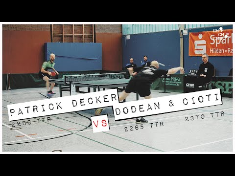 Patrick Decker vs. Dodean & Cioti (TTS Borsum X SV U. Velbert I | 3. Bundesliga Tischtennis 2022/23)
