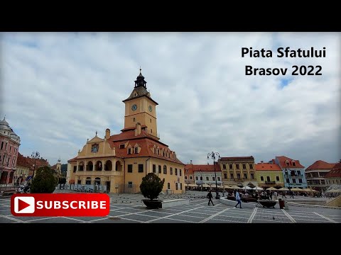 Piata Sfatului / Centrul Vechi Brasov la Pas | Old Medieval City Tour by Foot | Romania | Oct. 2022