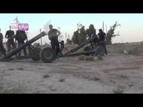 استهداف حاجز جميان بقذائف الهاون من قبل الجيش الحر في حي الصناعة في مدينة دير الزور