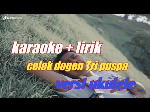 karaoke + lirik clek dogen Tri puspa versi ukulele
