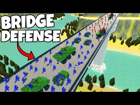 Largest Military BRIDGE DEFENSE Ever! - Ravenfield: Battle Simulator