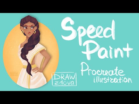 SpeedPaint Procreate  || Indian dancer Rukmini Vijayakumar || Drawing process