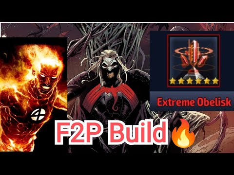 Knull Stage 9 with Human Torch with an obelisk🔥 Marvel Future Fight ❤️