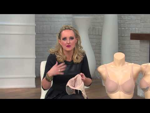 Barely Breezies Set of 2 Underwire Unlined Mesh Bras with Nancy Hornback