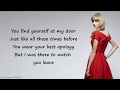 Taylor Swift - The Last Time ft. Gary Lightbody (Lyrics)