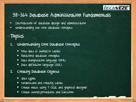 98-364  Database Administration Fundamentals