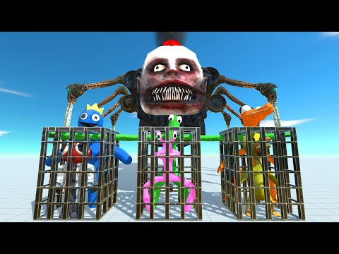 Choo Choo Charles Rescue X6 Rainbow Friends - Animal Revolt Battle Simulator