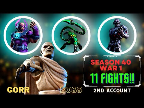 Alliance Wars Season 40 - War 1 - Second Account! | Another Boss SOLO | Marvel Contest of Champions