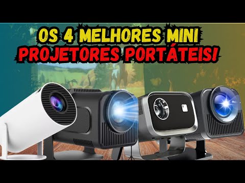 Os 4 MELHORES Mini Projetores Portáteis Do Mercado/Projetor Portátil  2025