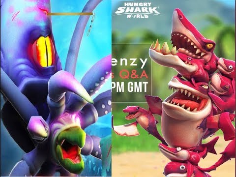 THE FRENZY vs THE COLOSSAL SQUID (BOSS BATTLE) - Hungry Shark World