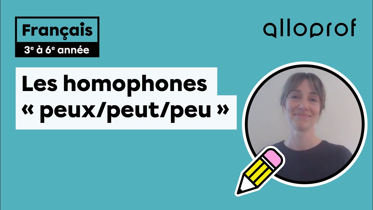 Les homophones « peux/peut/peu »