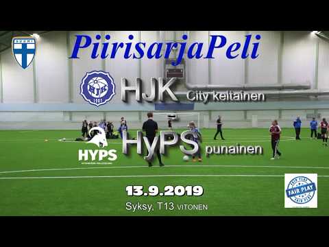 Piirisarja T13 HJK City keltainen vs HyPS T13 punainen 13.9.2019