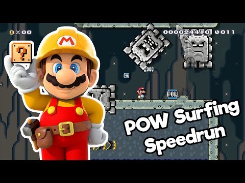 POW Surfing Speedrun (20sec) (By Kaiser) | Super Mario Maker