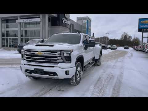 2025 Chevrolet Silverado 3500HD 4WD Crew Cab Long Box High Country in White for sale at Royal Chevrolet in Orangeville, ON