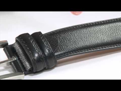 Unisex brown leather belt