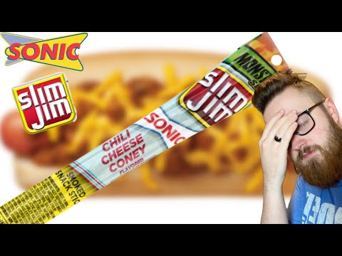 Slim Jim® Sonic® CHILI CHEESE CONEY Flavor Review!
