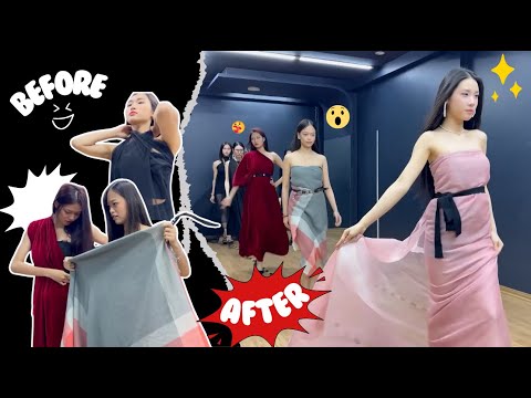 From raw fabric transformed into a complete outfit... How creative will the models be??