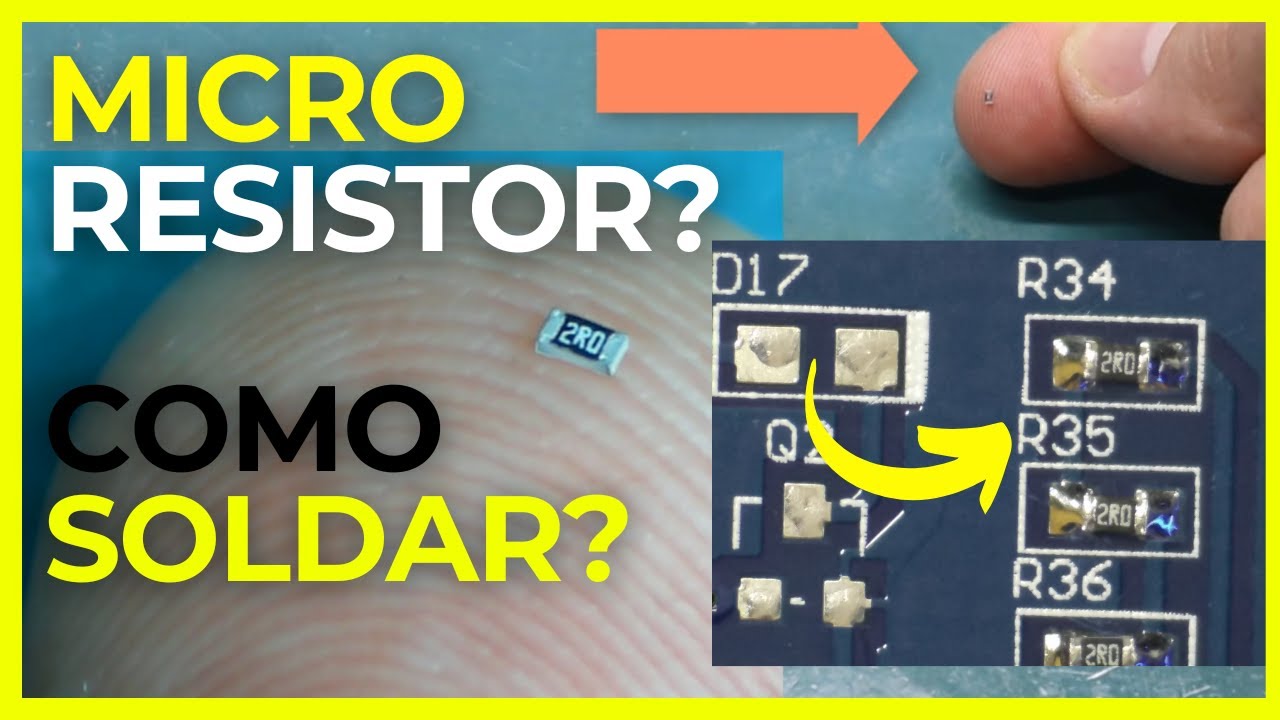 Micro Resistor SMD - Como Soldar um Resistor SMD 0603? Eletronica Facil