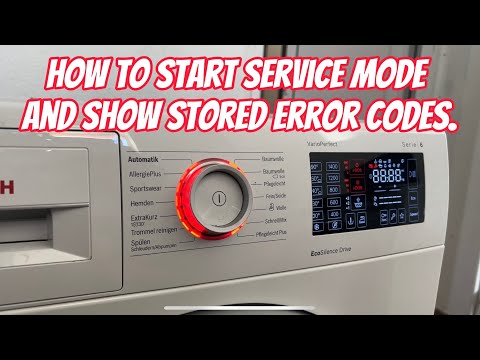 How to view saved error and enter service and reset BOSCH Series 6 Idos washing machine . WAT28640