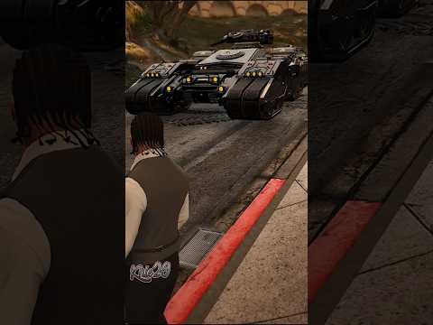 Serang pangkalan militer menggunakan anti-riot heavy unit cyberpunk - GTA 5 #shorts