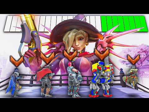 Can a BUFFED Top 500 Mercy defeat 5 Bronze Players?! (ft. Aspen)