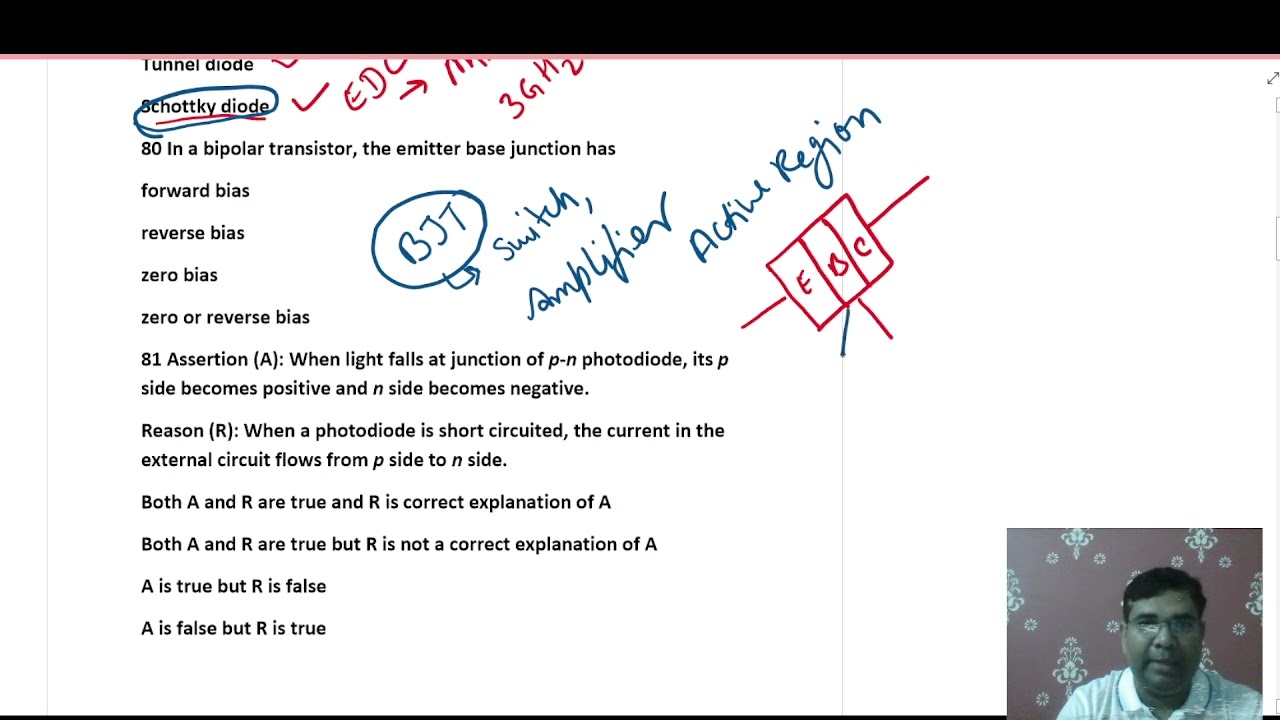 ELECTRONICS DEVICES AND CIRCUIT MCQ SESSION 4