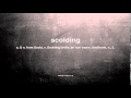 What does scolding mean