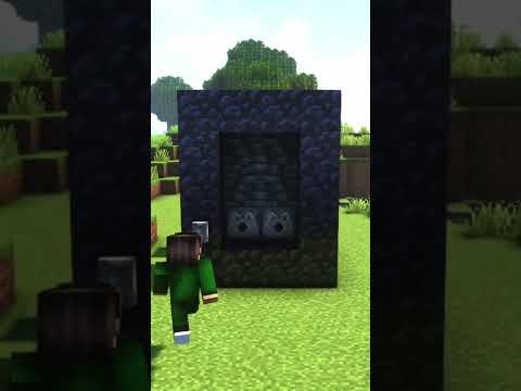 Cubius Shorts - Automatic Nether Portal in Minecraft! #shorts