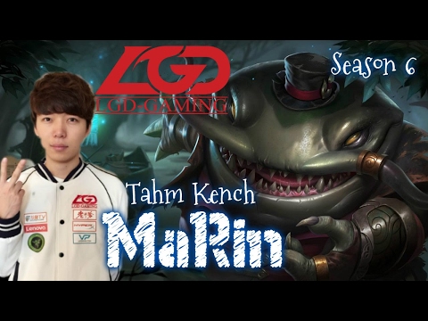 LGD MaRin TAHM KENCH Top vs Corki - Patch 6.1 KR | League of Legends