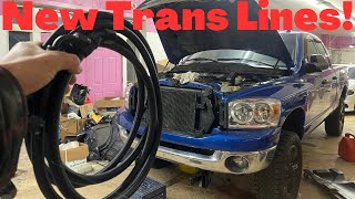 Replacing The Transmission Lines On My 6.7 Cummins! (Full Send Diesel Braded Lines)