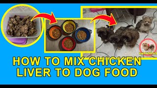 HOW TO MIX CHICKEN LIVER AND DOG FOOD TO OUR POMERANIAN & SHIH TZU  PUPPIES