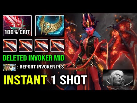 How to Solo Mid QOP Against Pro Invoker in 7.32c with Revenant's Brooch 1 Shot Burst DPS Dota 2