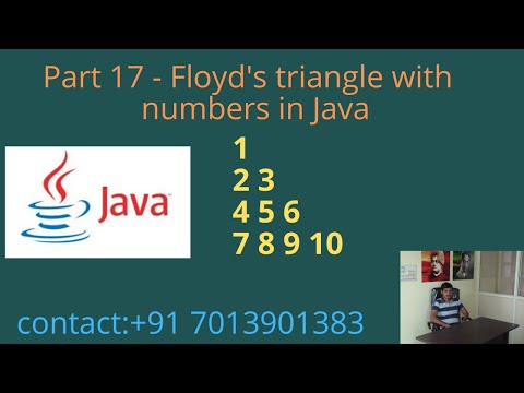 Part 17 – Floyd’s triangle with numbers in Java | Soonya Technologies