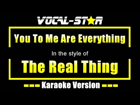You To Me Are Everything Karaoke | The Real Thing Karaoke Version