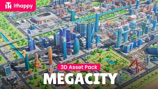 Megacity - Low Poly City 3D Models Pack video preview