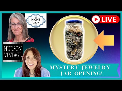 OPENING A MYSTERY JEWELRY JAR with The Niche Lady and Hudson Vintage