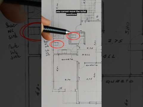 can you squeeze 3 bathrooms in this compact space? while keeping the toilet positions the same? 🤯