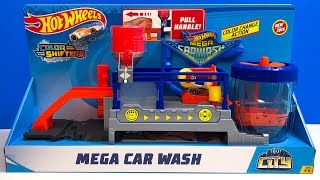 Hot Wheels Mega Car Wash Color Shifters City Play Set!