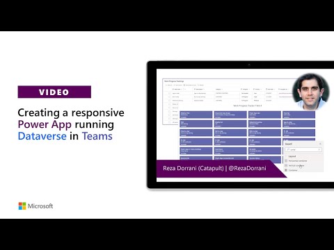 Creating a responsive Power App running Dataverse in Teams
