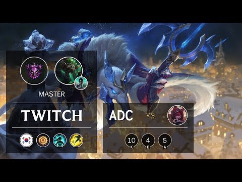 Twitch ADC vs Xayah - KR Master Patch 9.13