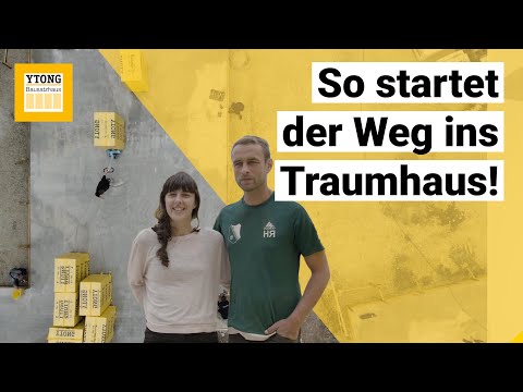 Bodenplatte und erste Steinreihe mit Ytong Bausatzhaus