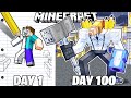 I Survived 100 Days as a PENCILMAN in Minecraft!