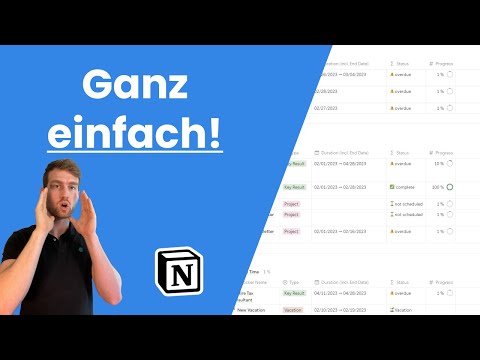 Notion Datenbank ohne Vorkenntniss (Anleitung)