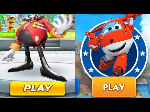 Super Wings Jett Run Vs Sonic Forces Speed Battle Gameplay (Android, iOS)